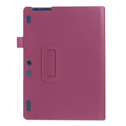 Litchi Texture Horizontal Flip Solid Color Leather Case with Holder for Lenovo TAB 2 A10-30 X30F & TAB 2 A10-70F, 10.1 inch(Purple)