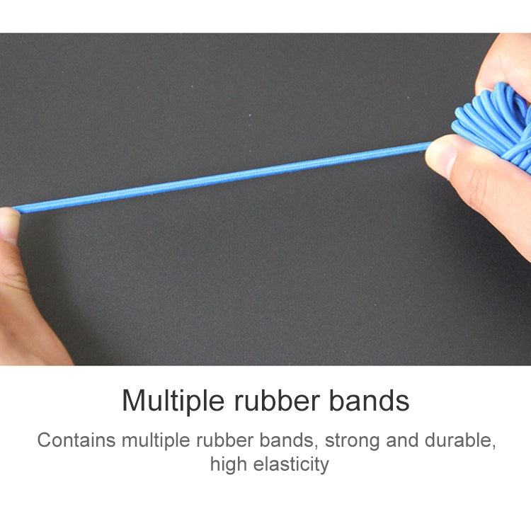 6M Fishing Elastic Rope with Hooks for Fisherman Angler (Random Color Delivery)