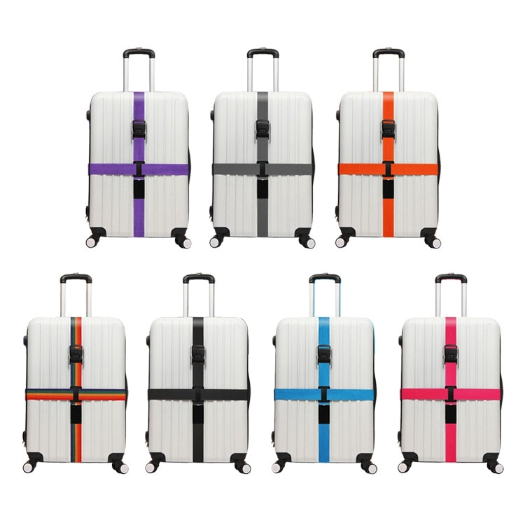 Luggage Strap Cross Belt Adjustable Packing Band Belt Strap with Password Lock for Luggage Travel Suitcase(Rose Red)