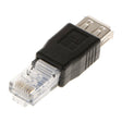 RJ45 Male to USB AF Adapter(Black) - USB Adapter by PMC TechLife | Online Shopping South Africa | PMC TechLife