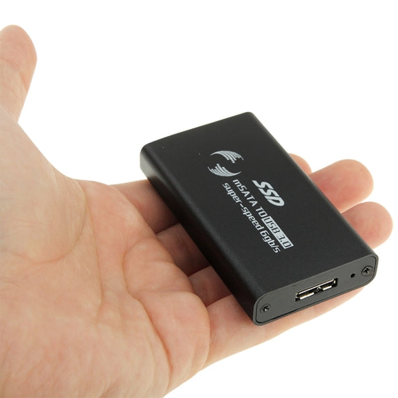 6gb/s mSATA Solid State Disk SSD to USB 3.0 Hard Disk Case(Black)