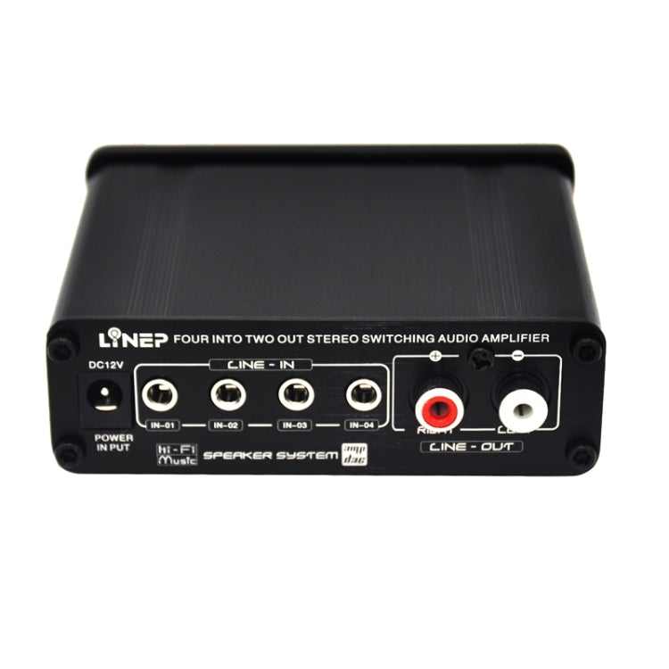 A926 Four-In Two-Out Signal Amplifying Switcher(Black)