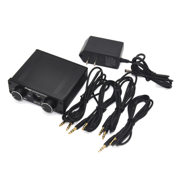 A926 Four-In Two-Out Signal Amplifying Switcher(Black)