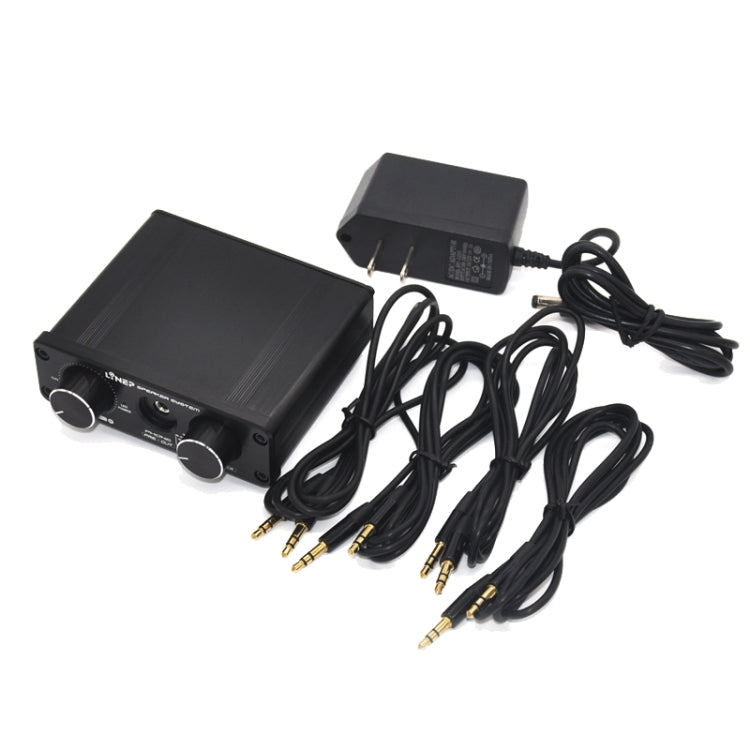 A926 Four-In Two-Out Signal Amplifying Switcher(Black)
