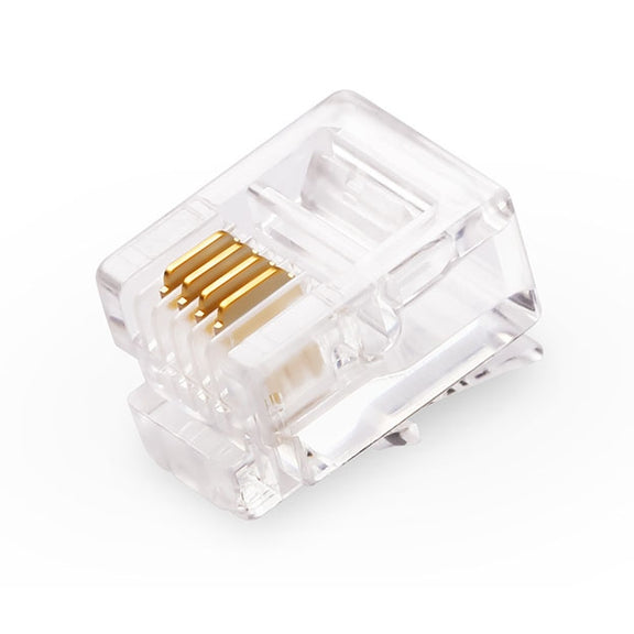 RJ11 Modular Plug Telephone Connector (1000pcs in one packaging, the price is for 1000pcs)