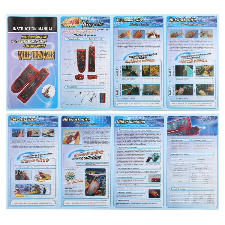 RJ11 & RJ45 Multi-purpose Line Inspection Instrument & Testing Device