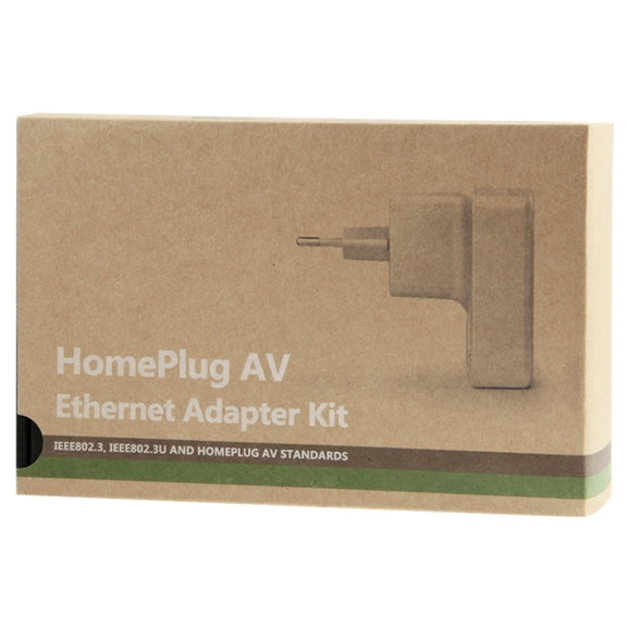 2 PCS 500Mbps Powerline Network Mini Homeplug AV Ethernet Bridge, 7HP150, EU Plug(White)