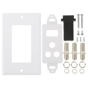 USB 2.0 Female Plug + 3 F Female Plugs Wall Plate Panel