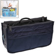 Thicken Portable Multi-function Double Zipper Cosmetic Bag, Storage Bag in Bag (Dark Blue) - Storage Bags by PMC TechLife | Online Shopping South Africa | PMC TechLife | Buy Now Pay Later Mobicred