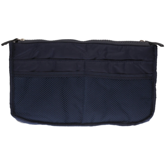 Thicken Portable Multi-function Double Zipper Cosmetic Bag, Storage Bag in Bag (Dark Blue)