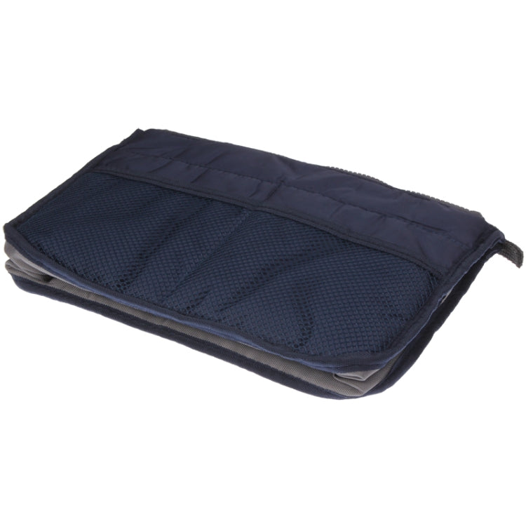 Thicken Portable Multi-function Double Zipper Cosmetic Bag, Storage Bag in Bag (Dark Blue)