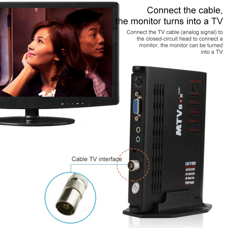 HD LCD TV-Box with Remote Control, TV (PAL-BG+PAL-DK)(Black)