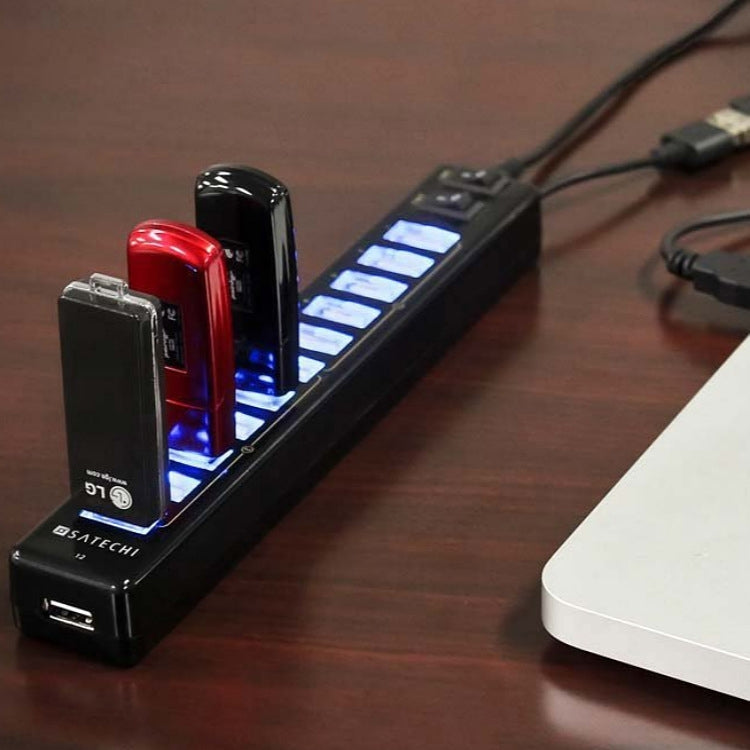 12-Port USB 2.0 HUB，Suitable for Notebook / Netbook(Black)