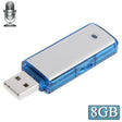 USB Voice Recorder + 8GB USB Flash Disk(Blue) - U-Disk Recorder by PMC TechLife | Online Shopping South Africa | PMC TechLife | Buy Now Pay Later Mobicred