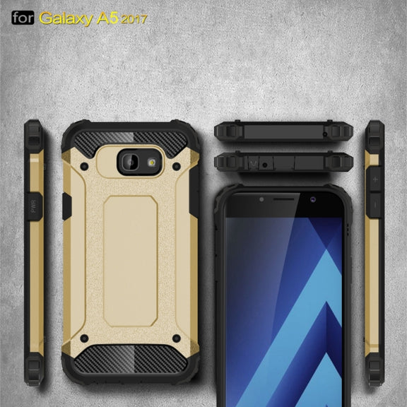 For Galaxy A5 (2017) / A520 Tough Armor TPU + PC Phone Case(Gold)