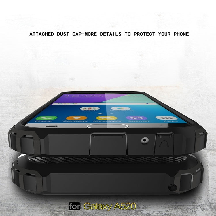 For Galaxy A5 (2017) / A520 Tough Armor TPU + PC Phone Case(Gold)