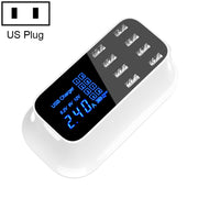 YC-CDA19A 8-port USB Multi-function 40W Intelligent Digital Display Fast Charging Dock, US Plug
