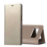 For Galaxy Note 8 Electroplating Mirror Horizontal Flip Leather Case with Sleep / Wake-up & Holder Function(Gold)