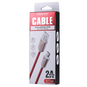 1m 2A USB-C / Type-C to USB 2.0 Data Sync Quick Charger Cable(Red)