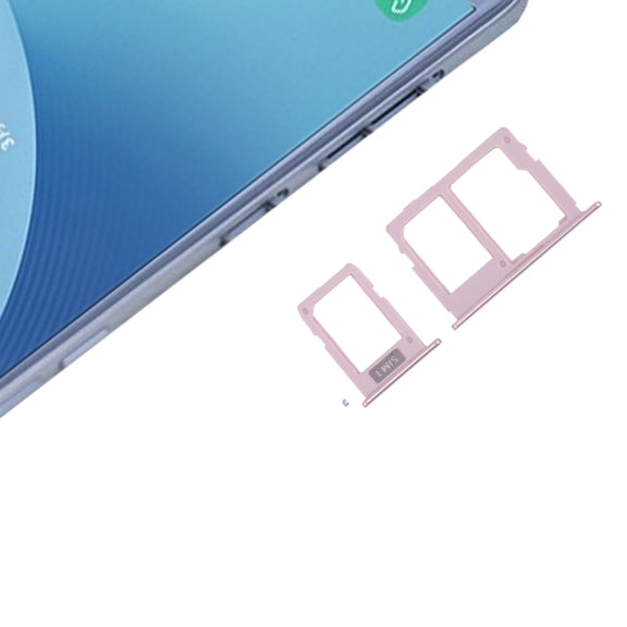 SIM Card Tray + Micro SD Card Tray for Galaxy J3 (2017) Single SIM / J330 & J5 (2017) Single SIM / J530 & J7 (2017) Single SIM / J730 (Rose Gold)