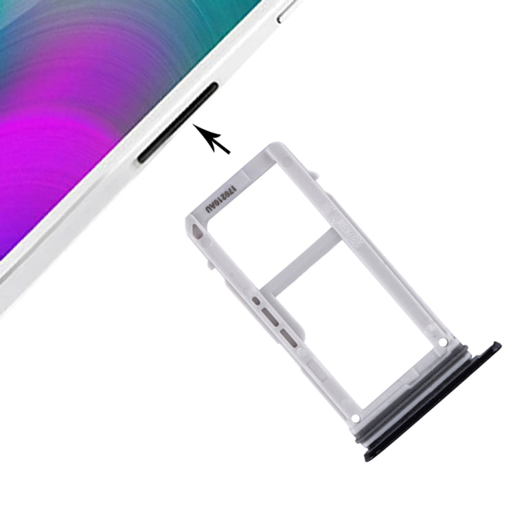 For Galaxy A3 (2017) / A320 SIM Card Tray + Micro SD Card Tray (Black)