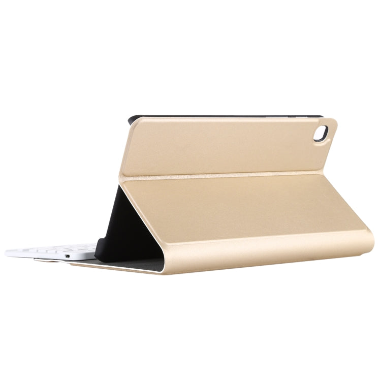 Ultra-thin Detachable Magnetic Bluetooth Keyboard Leather Tablet Case for Galaxy Tab A 8.0 2019 P200 / P205, with Holder(Gold)