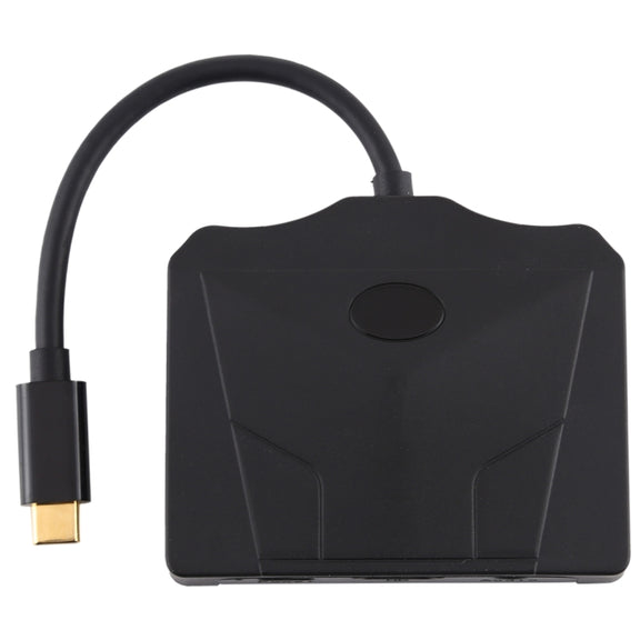V178B USB-C / Type-C to USB 3.0 x 3 + USB-C / Type-C + HDMI + Audio Port + SD / TF Card Reader Multi-function HUB Adapter