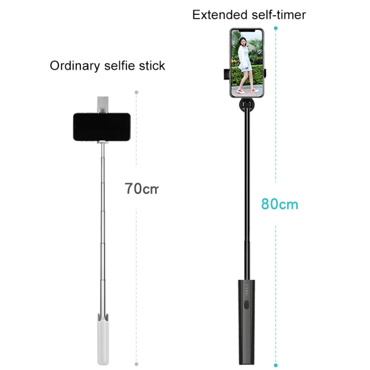 CYKE P9 Universal Stretchable Hidden One-piece Wireless Bluetooth Selfie Stick(Pink)