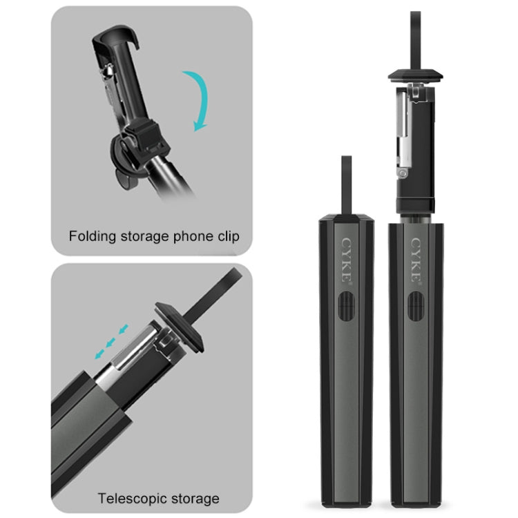 CYKE P9 Universal Stretchable Hidden One-piece Wireless Bluetooth Selfie Stick(Pink)