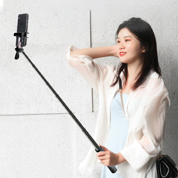 CYKE P9 Universal Stretchable Hidden One-piece Wireless Bluetooth Selfie Stick(Pink)