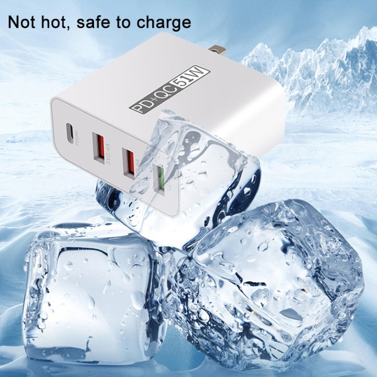 WLX-A6 4 Ports Quick Charging USB Travel Charger Power Adapter, US Plug