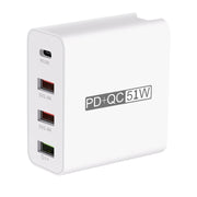 WLX-A6 4 Ports Quick Charging USB Travel Charger Power Adapter, EU Plug