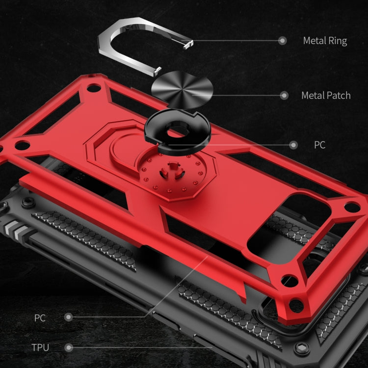 Armor Shockproof TPU + PC Protective Case for Galaxy S8, with 360 Degree Rotation Holder(Red)