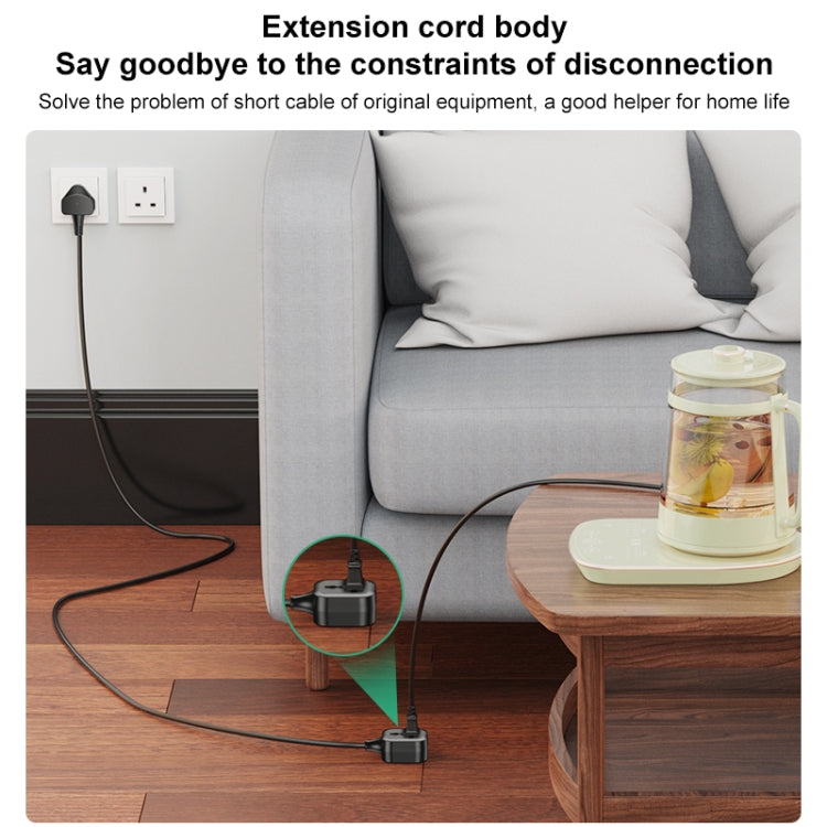 Yesido MC28 UK Plug to Universal Plug Power Extension Cable, Length: 2m