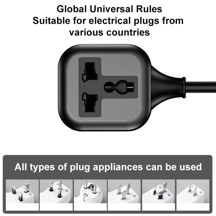 Yesido MC28 UK Plug to Universal Plug Power Extension Cable, Length: 2m