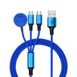 For iPhone / Apple Watch 3 In 1 8 Pin + Type-C / USB-C + Magnetic Charging Base Multi-function Charging Cable, Length: 1m(Blue) - Multifunction Cable by PMC TechLife | Online Shopping South Africa | PMC TechLife | Buy Now Pay Later Mobicred