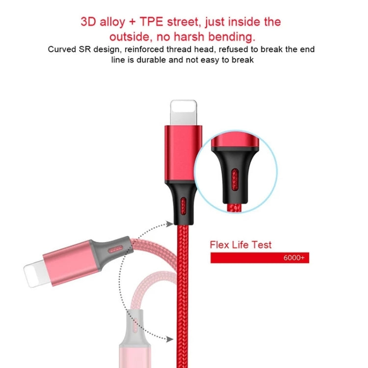 For iPhone / Apple Watch 3 In 1 8 Pin + Type-C / USB-C + Magnetic Charging Base Multi-function Charging Cable, Length: 1m(Red)