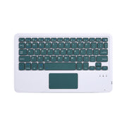 HB119B 10 inch Universal Tablet Wireless Bluetooth Keyboard with Touch Panel (Dark Green)