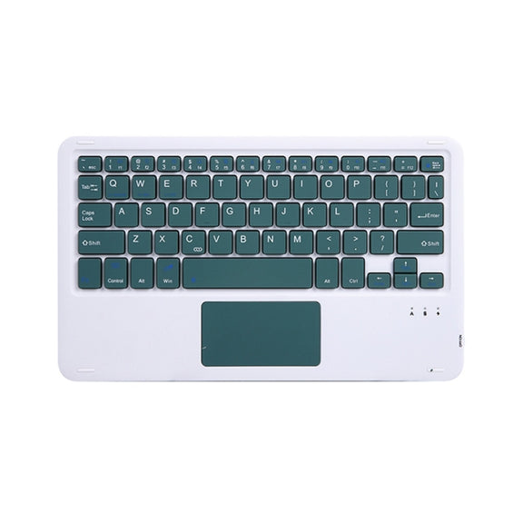 HB119B 10 inch Universal Tablet Wireless Bluetooth Keyboard with Touch Panel (Dark Green)