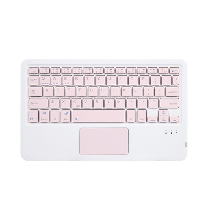 HB119B 10 inch Universal Tablet Wireless Bluetooth Keyboard with Touch Panel (Pink)
