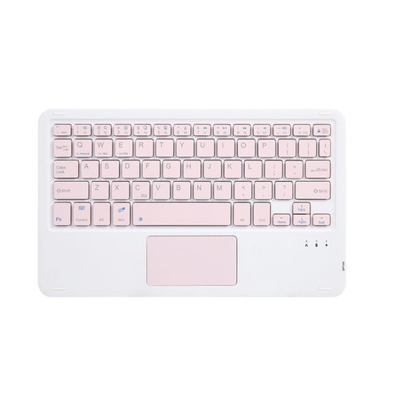 HB119B 10 inch Universal Tablet Wireless Bluetooth Keyboard with Touch Panel (Pink)