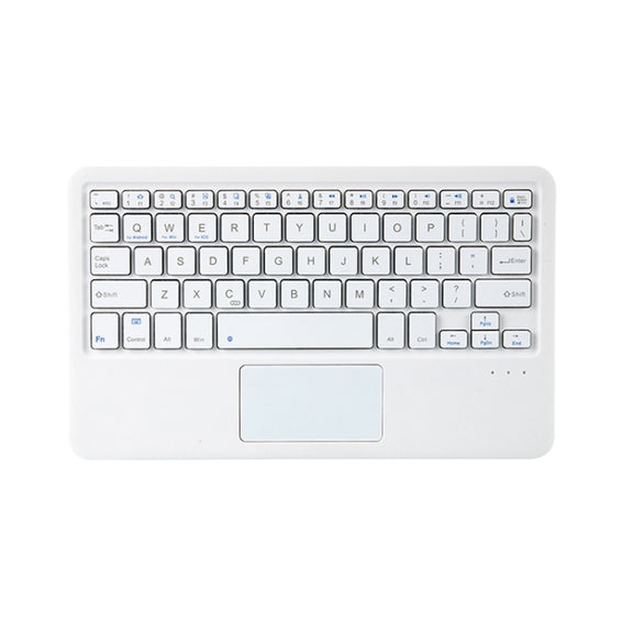 HB119B 10 inch Universal Tablet Wireless Bluetooth Keyboard with Touch Panel (White)