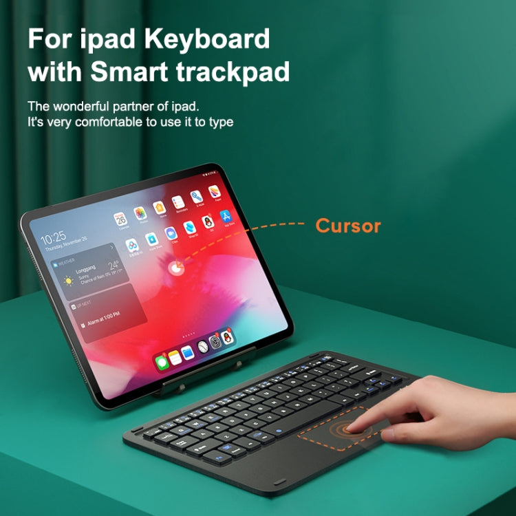 HB119B 10 inch Universal Tablet Wireless Bluetooth Keyboard with Touch Panel (Pink)