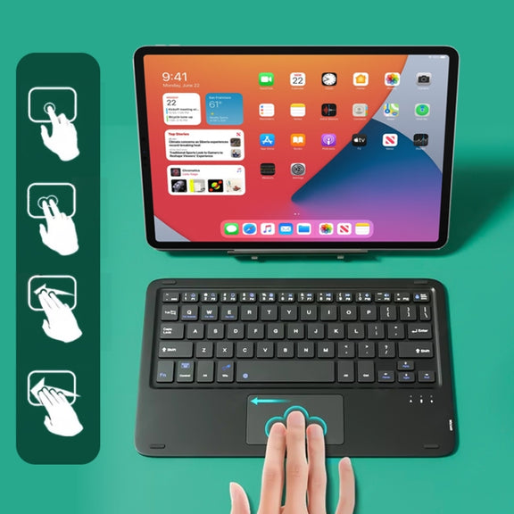 HB119B 10 inch Universal Tablet Wireless Bluetooth Keyboard with Touch Panel (Pink)