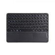 250C 10 inch Universal Tablet Round Keycap Wireless Bluetooth Keyboard with Touch Panel (Black) - Universal Keyboard by PMC TechLife | Online Shopping South Africa | PMC TechLife