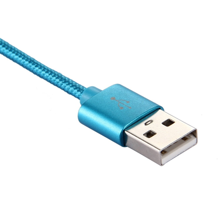 Knit Texture USB to USB-C / Type-C Data Sync Charging Cable, Cable Length: 1m, 3A Total Output, 2A Transfer Data(Blue)