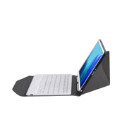 B500 Diamond Texture Triangle Back Holder Splittable Bluetooth Keyboard Leather Tablet Case for Samsung Galaxy Tab A7 10.4 2020(White + Black)