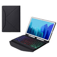 B500S Diamond Texture Triangle Back Holder Splittable Bluetooth Keyboard Leather Tablet Case with Backlight for Samsung Galaxy Tab A7 10.4 2020(Black+Black) - Samsung Keyboard by PMC TechLife | Online Shopping South Africa | PMC TechLife