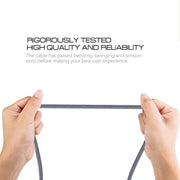 1m 2A Output USB to USB-C / Type-C Nylon Weave Style Data Sync Charging Cable(Grey)