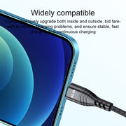 4 in 1 66W 6A USB to 8 Pin + Micro USB + Dual USB-C / Type-C Fast Charging Data Cable, Cable Length: 2m(Grey)